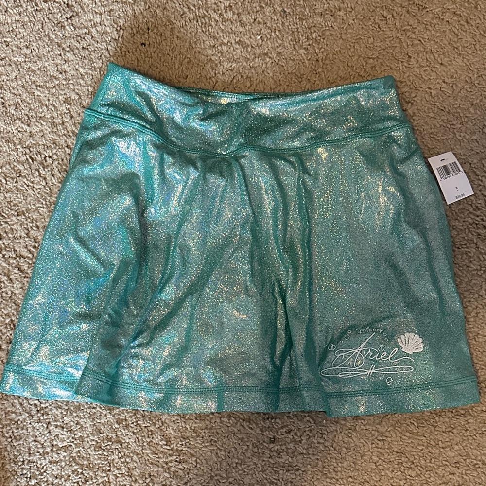 Disney Shimmery Teal Mermaid Skort